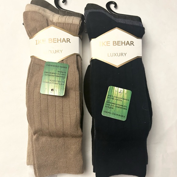 IKE BEHAR Men’s Socks 6 Pairs 2 Pack of 3 Shoe Size 10 - 13 NWT - Picture 2 of 10